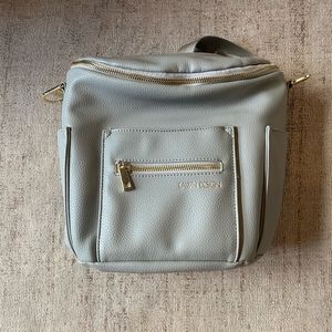 Fawn design mini grey diaper bag/backpack